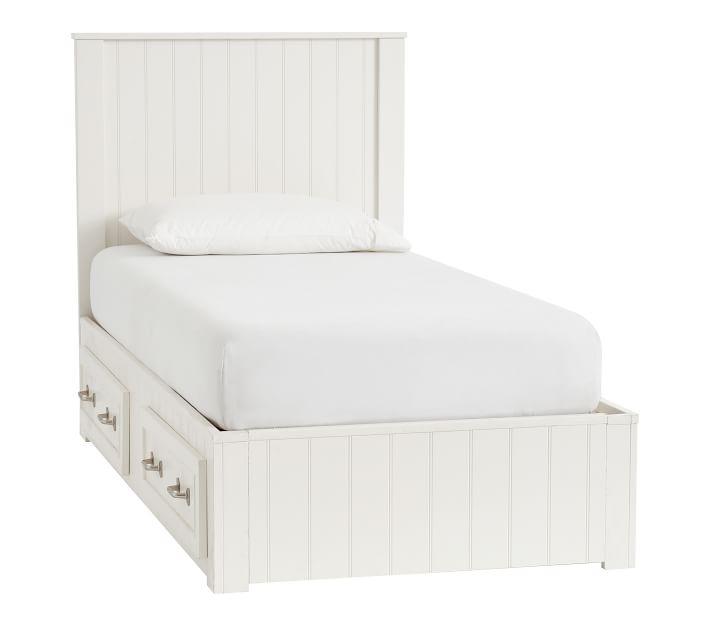 Belden Twin Bed with Headboard, Simply White, Flat Rate Pottery Barn