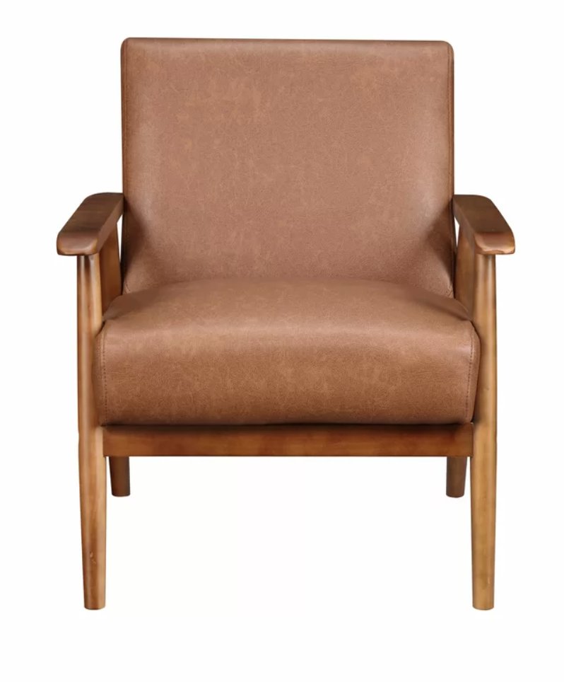Jarin 25.38" W Faux leather Armchair Wayfair