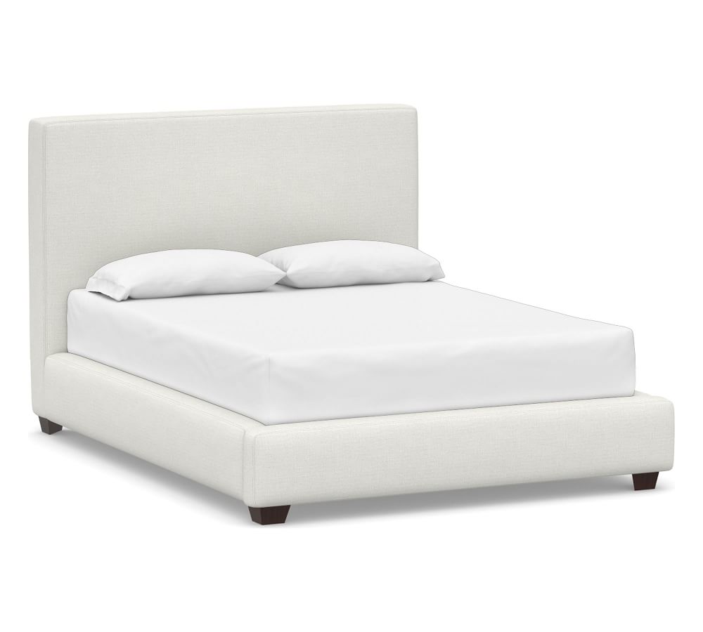 Big Sur Upholstered Bed, King, Basketweave Slub Ivory Pottery Barn