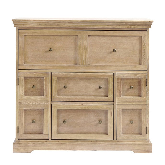 Ballard Designs Eastman Secretary Desk Large Rubbed Cream Ballard
