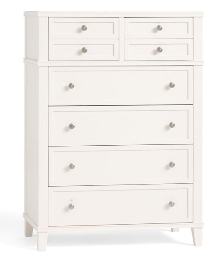 Clara Tall Dresser, White Pottery Barn Havenly