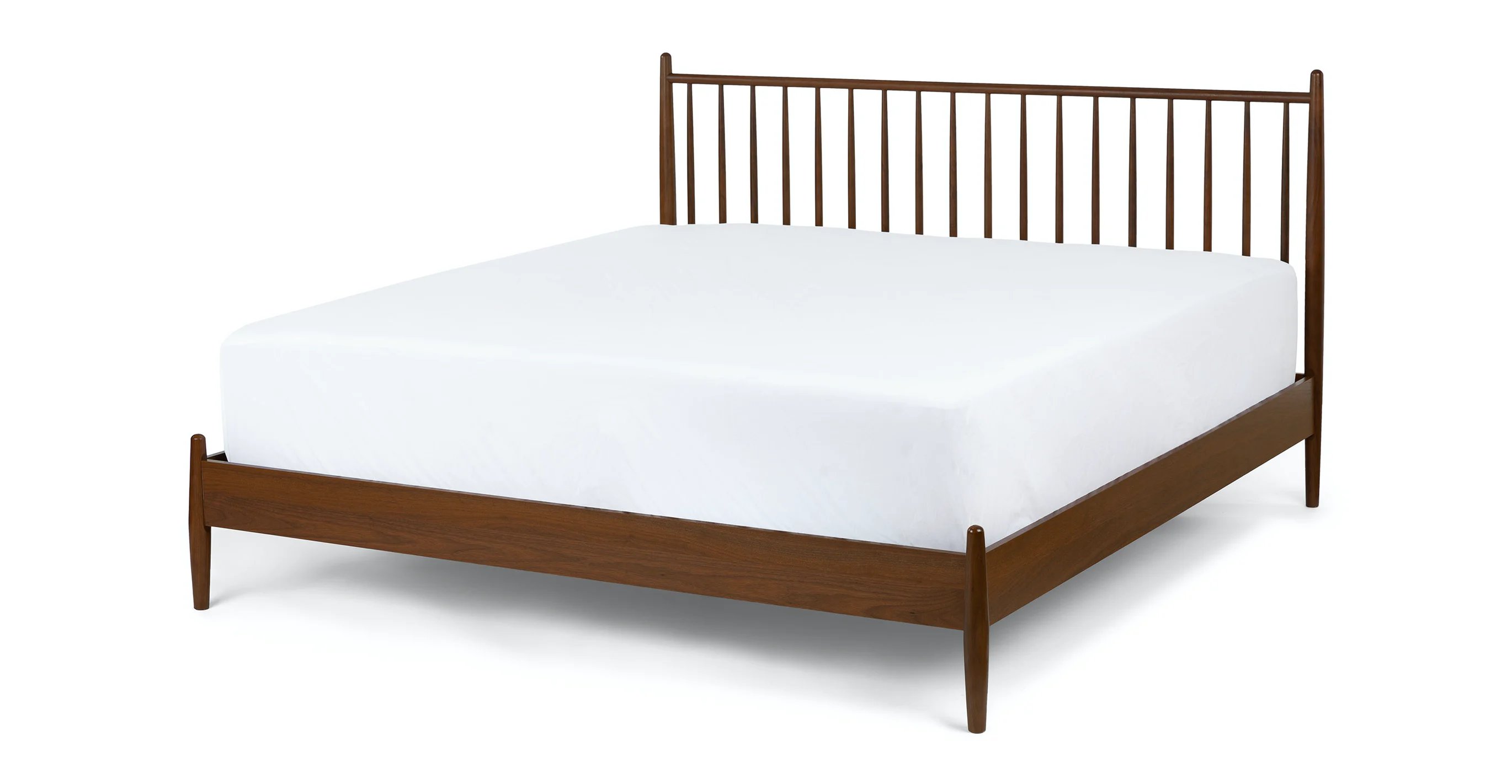 Lenia Walnut King Bed Article Havenly