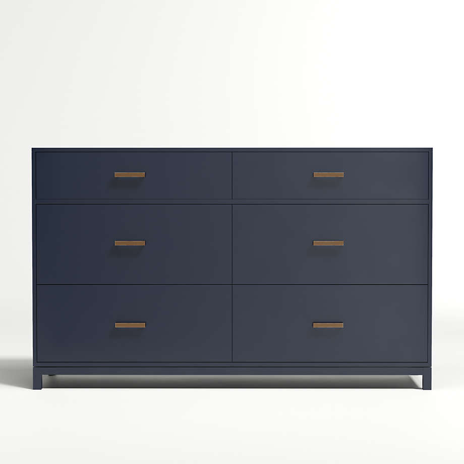 Kids Parke Navy Blue 6Drawer Dresser Crate and Barrel Havenly