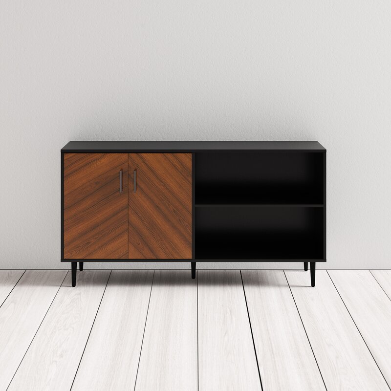 Keiko TV Stand for TVs up to 65" Solid Black AllModern Havenly