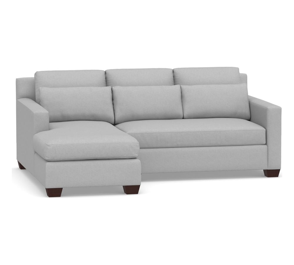 York Square Arm Upholstered Deep Seat Right Arm Sofa 104.5" with Chaise
