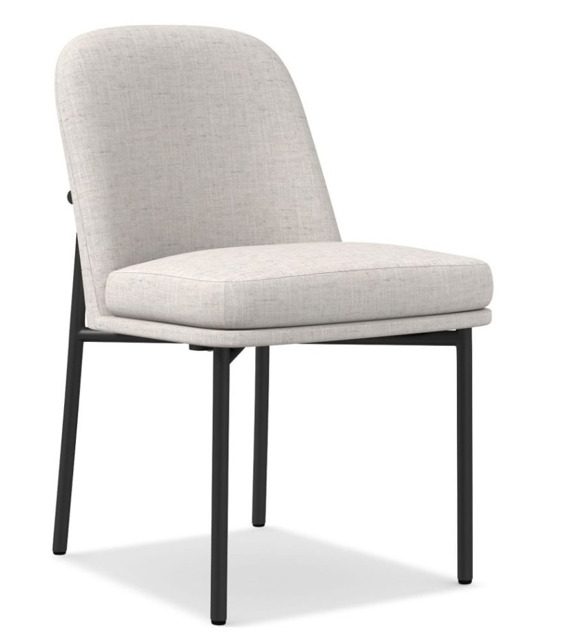Jack Metal Frame Dining Chair, Performance Coastal Linen West Elm