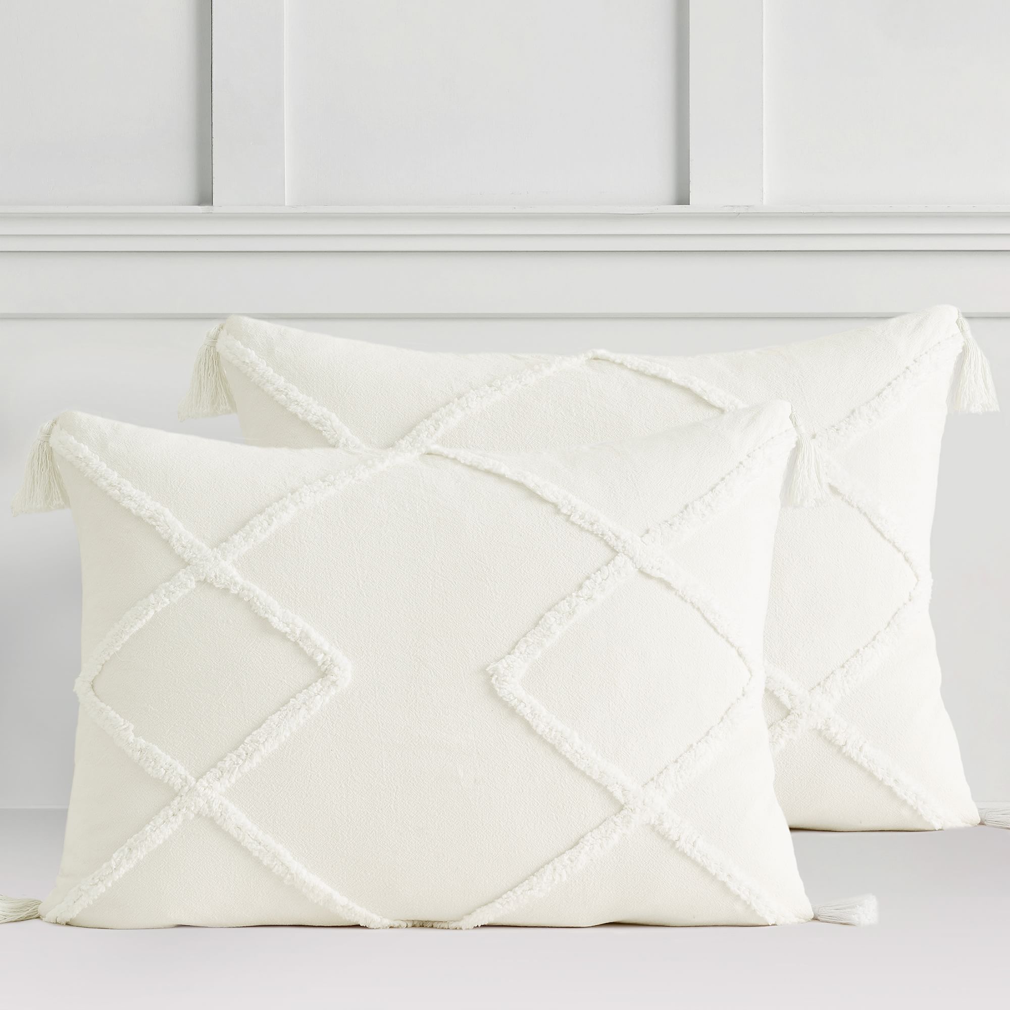 Ashlyn Tufted Sham, Standard, Ivory Pottery Barn Teen Havenly