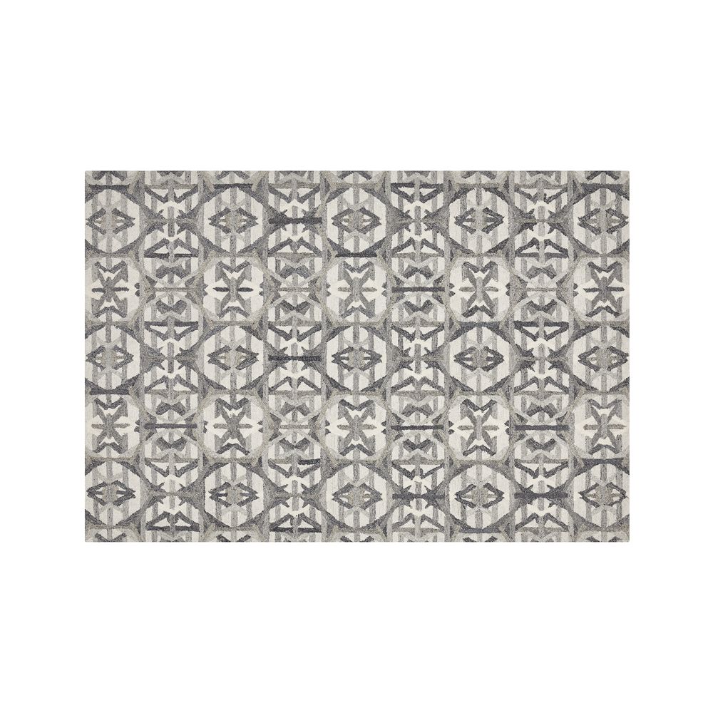 Pietro Terrazzo Grey Geometric Area Rug 6'x9' Crate and Barrel Havenly