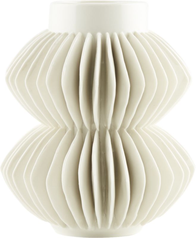Celia White Porcelain Vase CB2 Havenly