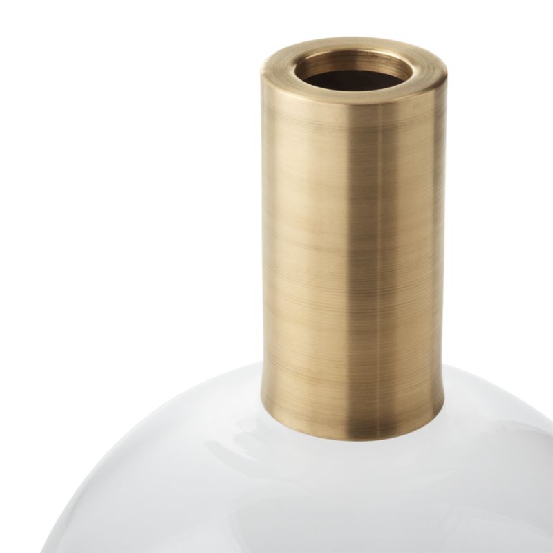 Florence Brass and Glass Vase CB2 Havenly