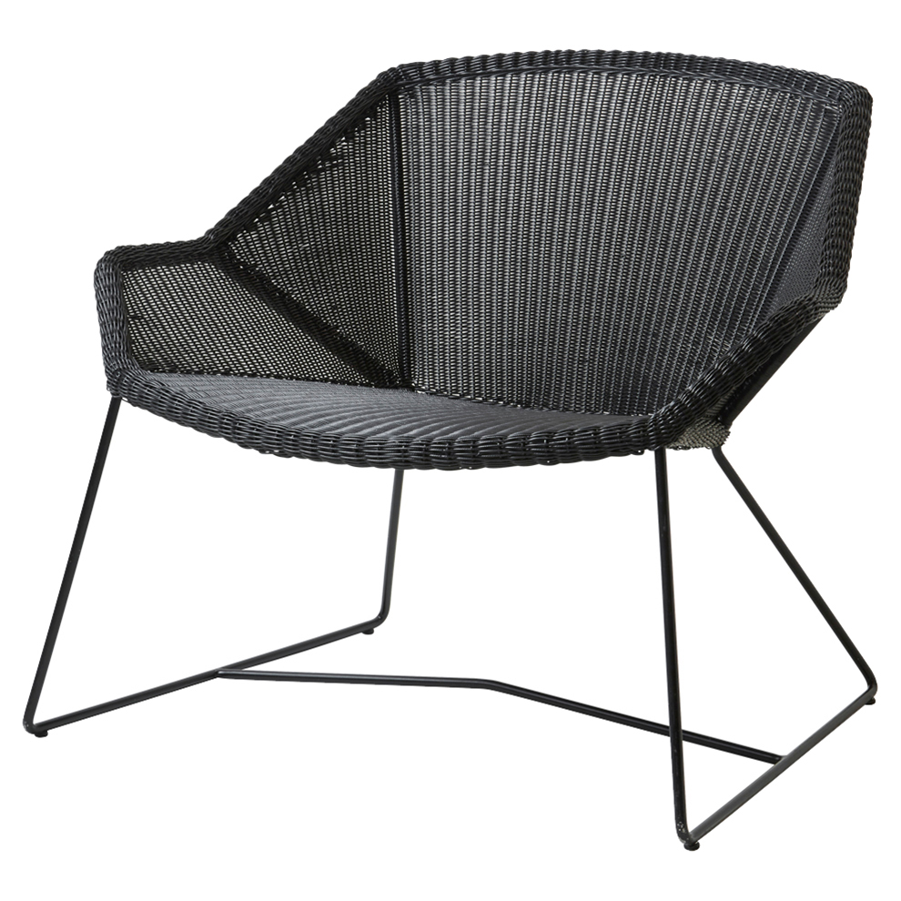 Caneline Breeze Black Outdoor Lounge Chair Kathy Kuo Home Havenly