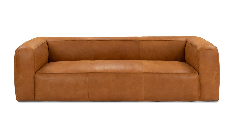 Cigar Rawhide Tan Sofa Article Havenly