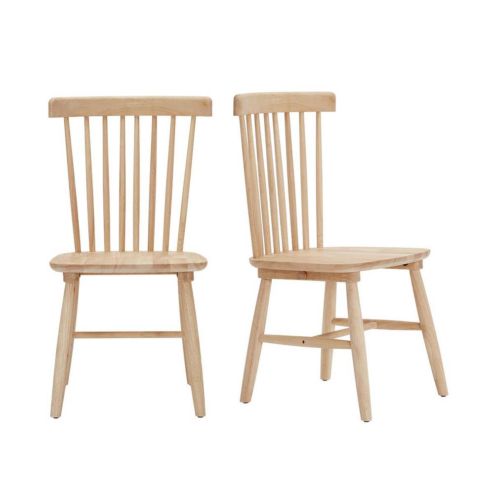 StyleWell Unfinished Wood Windsor Dining Chair (Set of 2) (19.50 in. W x 35 in. H) Home Depot