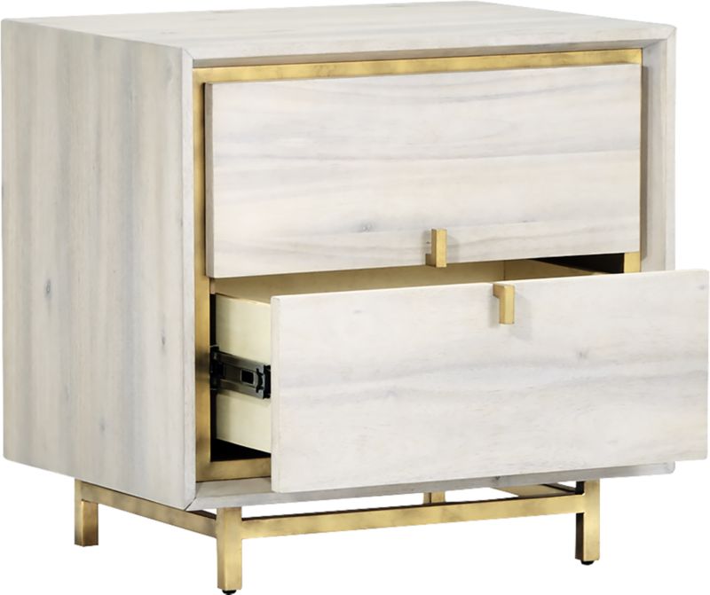 Lara Acacia Nightstand CB2 Havenly