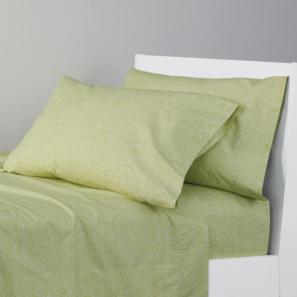 Lofthome Maze Organic Percale 4Piece Celery (Green) 200 Thread Count