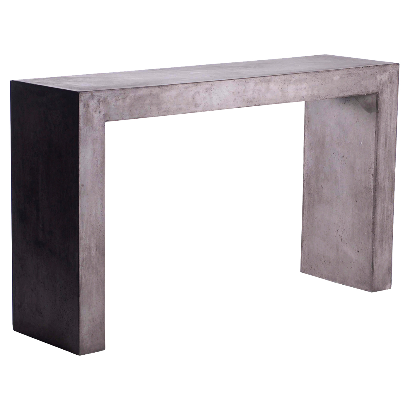 Stella Modern Classic Heavy Duty Grey Rectangular Outdoor Console Table Kathy Kuo Home Havenly