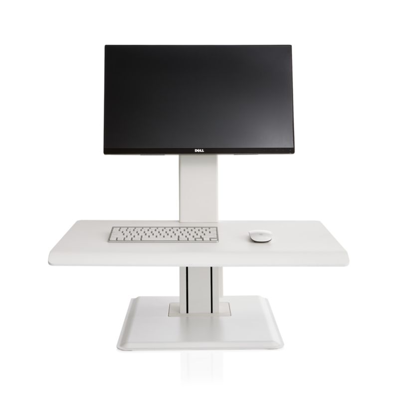 Humanscale ® White Single Monitor Quickstand Eco Standing Desk