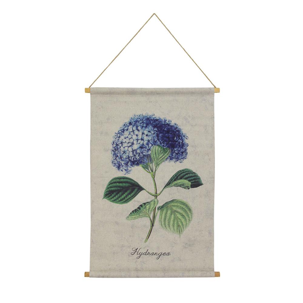 Habitat Hydrangea Hanging Linen Blue Wall Tapestry Home Depot Havenly