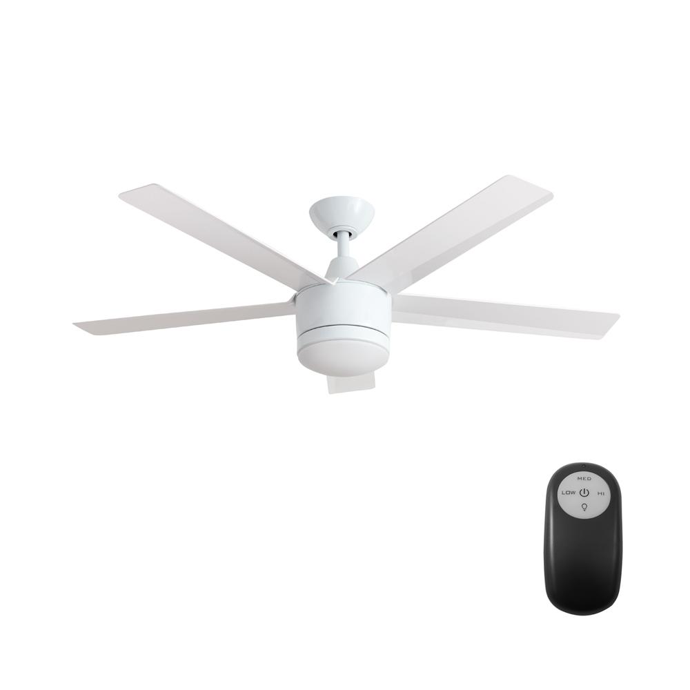 Home Decorators Collection Merwry 52 in. Integrated LED Indoor White