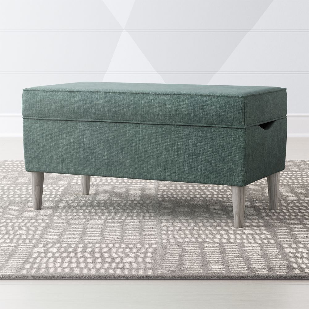 As You Wish Upholstered Storage Bench Crate and Barrel Havenly