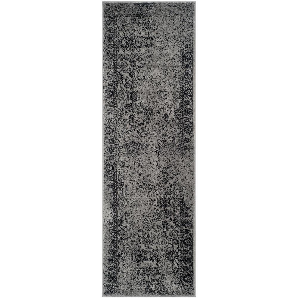 Farrah Gray/Black 3 ft. x 10 ft. Runner Rug Home Depot