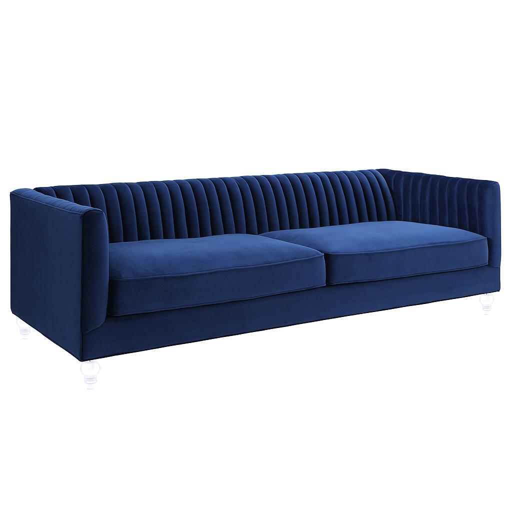 Ellie Navy Velvet Sofa Maren Home Havenly