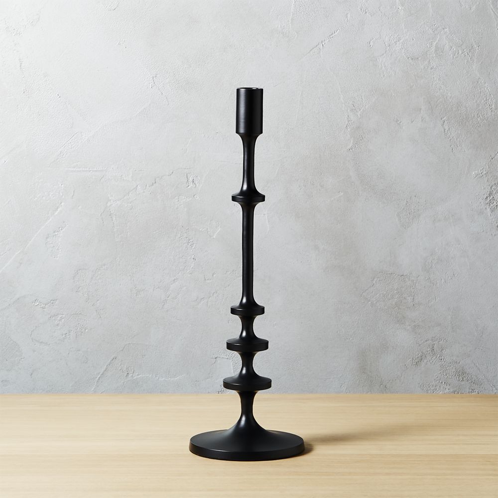 Allis Black Taper Candle Holder Medium CB2 Havenly