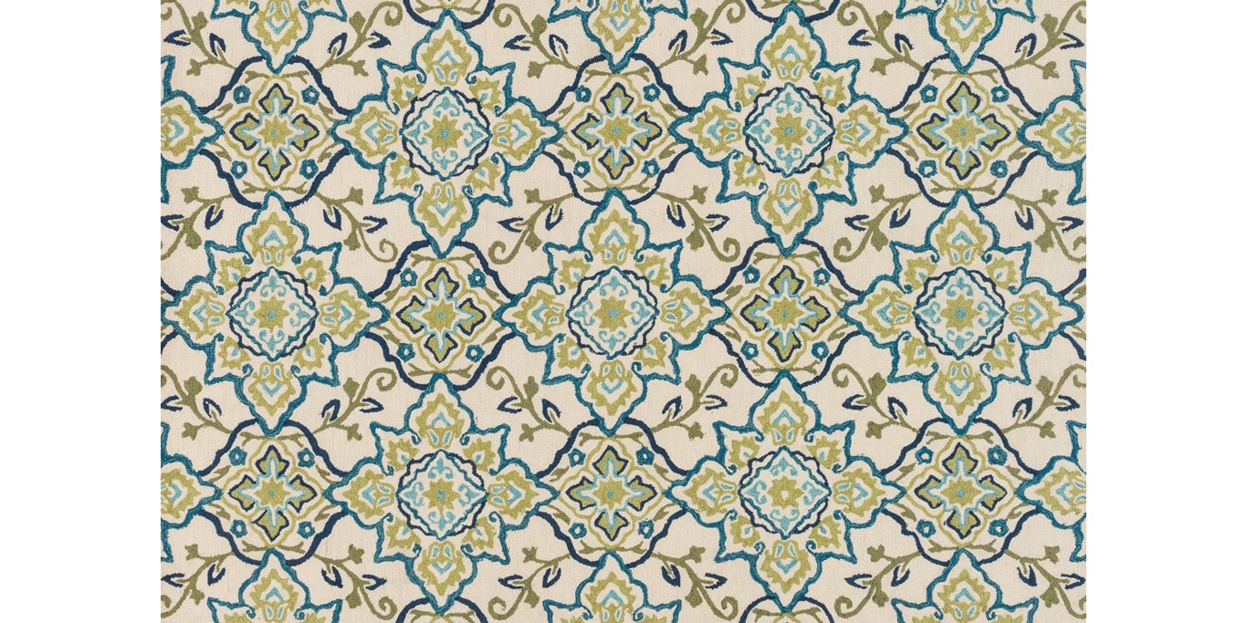 Francesca Collection FC58 IVORY / OCEAN Loloi Rugs Havenly