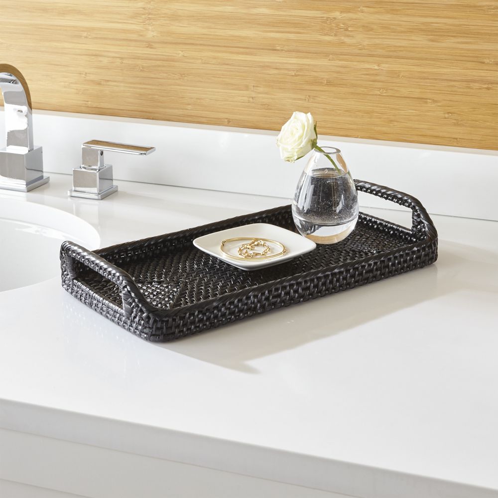 Sedona Black Vanity Tray Crate and Barrel Havenly