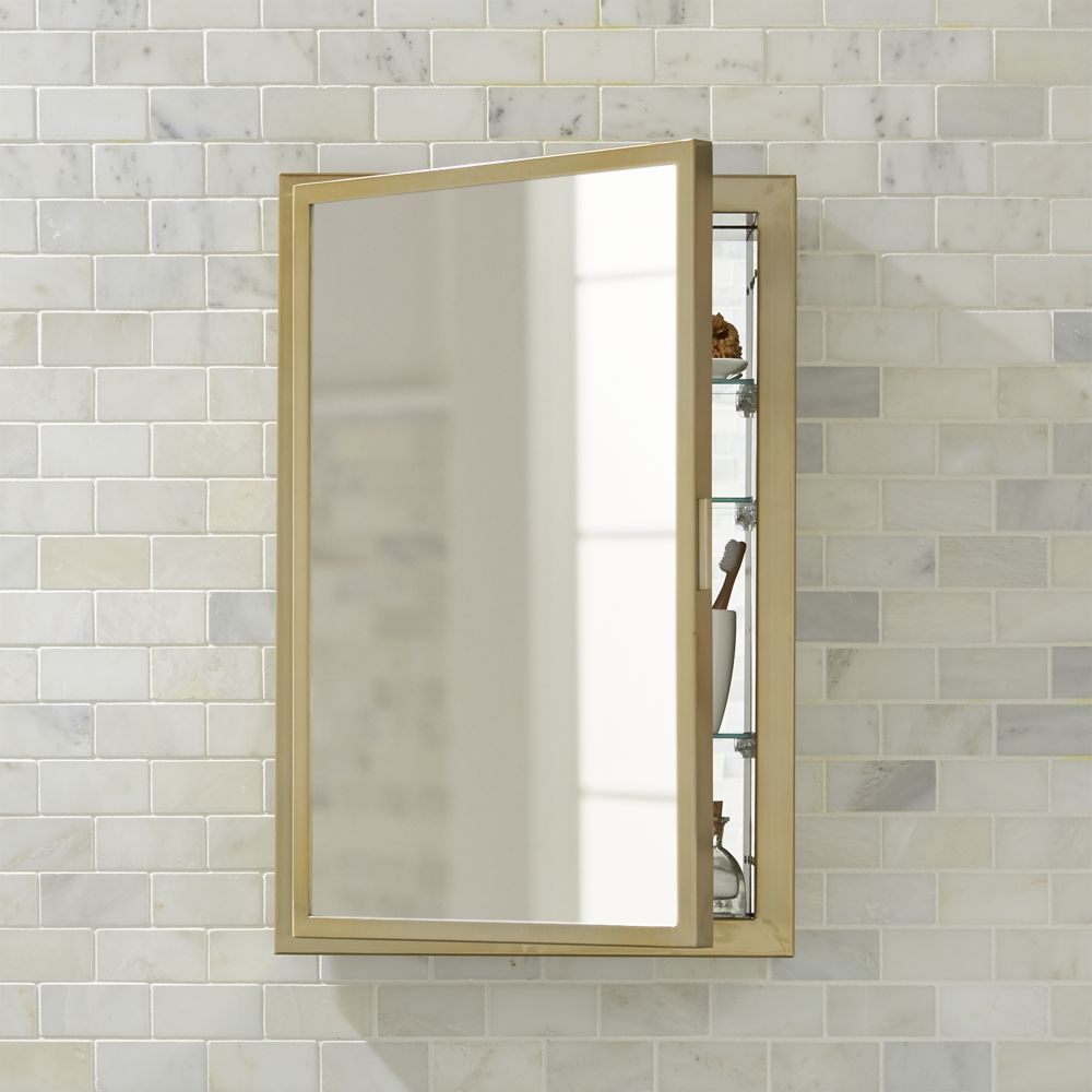 Beau Small Antique Brass Medicine Crate and Barrel Havenly