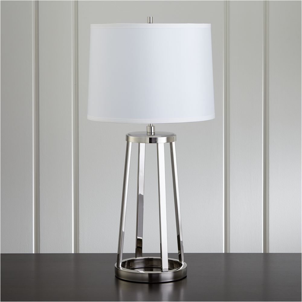 Stanza Nickel Table Lamp Crate and Barrel Havenly