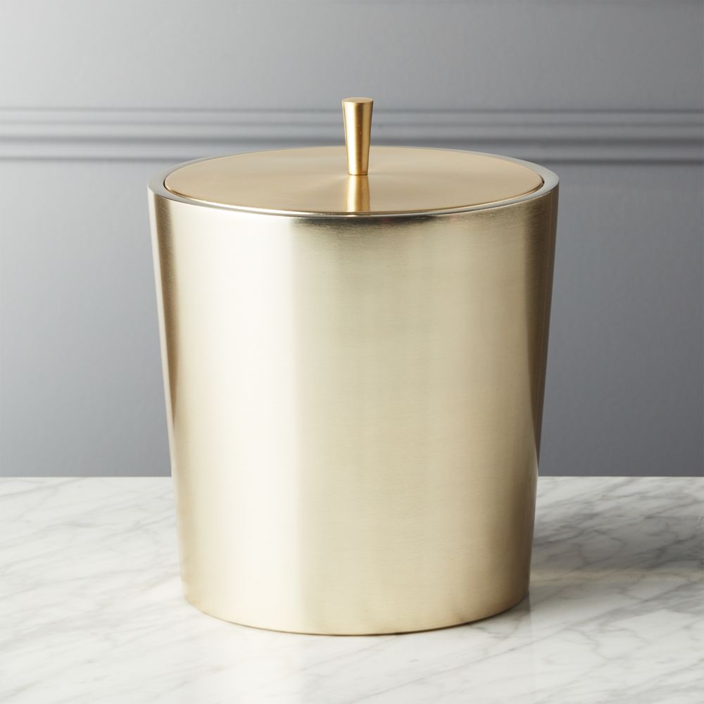 Neil Champagne Gold Ice Bucket CB2 Havenly