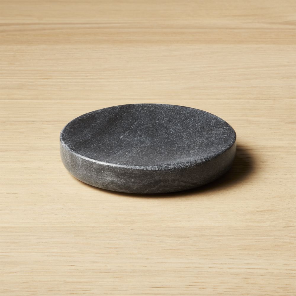 Black Marble Soap Dish CB2 Havenly