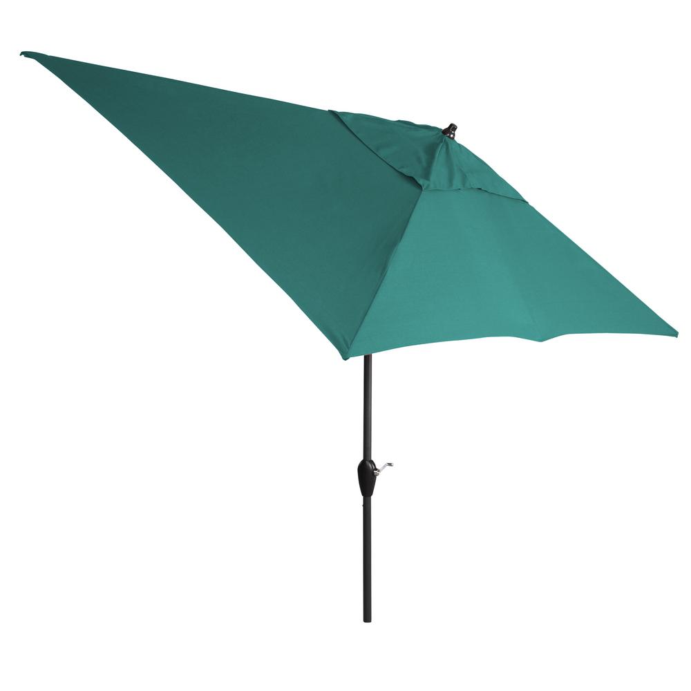 10 ft. Aluminum Tilt Patio Umbrella in Sunbrella Spectrum Peacock