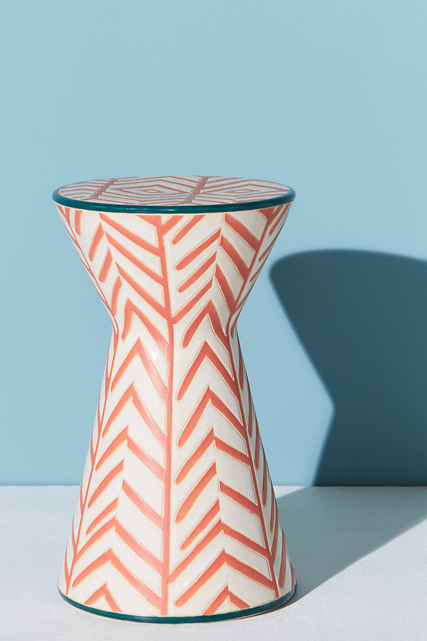 Twill Ceramic Indoor/Outdoor Side Table Anthropologie Havenly