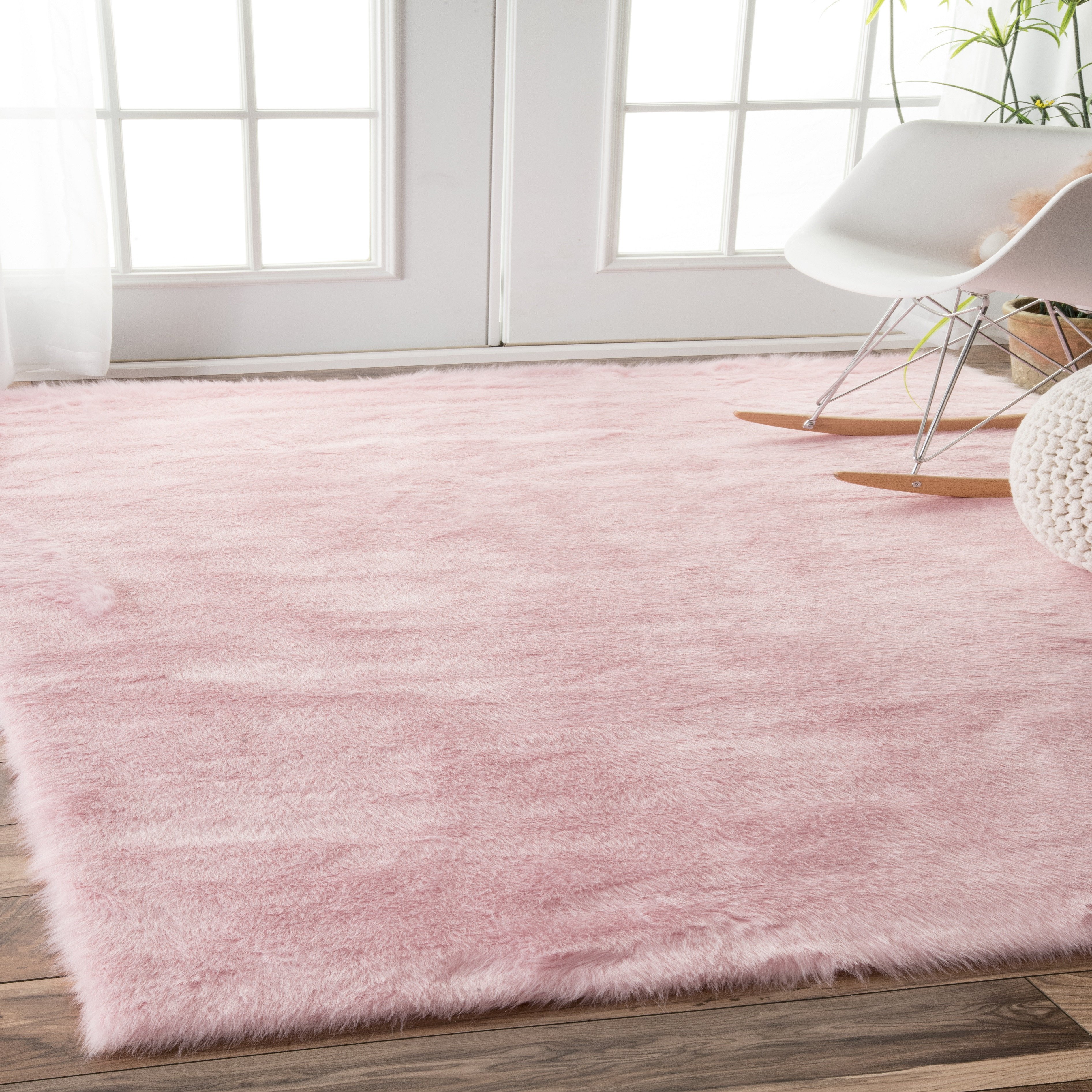 Cloud Shag Pink Rug 5'x7' Loom 23