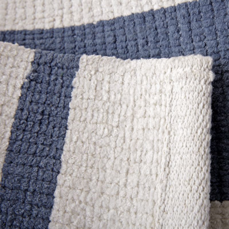 Barcode 8x10' Blue Striped Rug Crate and Barrel Havenly