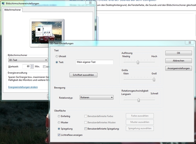 Windows 7 Bildschirmschoner selber erstellen und installieren
