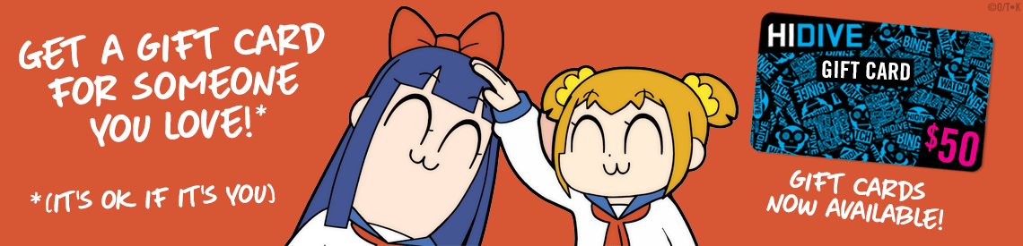 Purchase a HIDIVE Gift Card Stream Anime Online