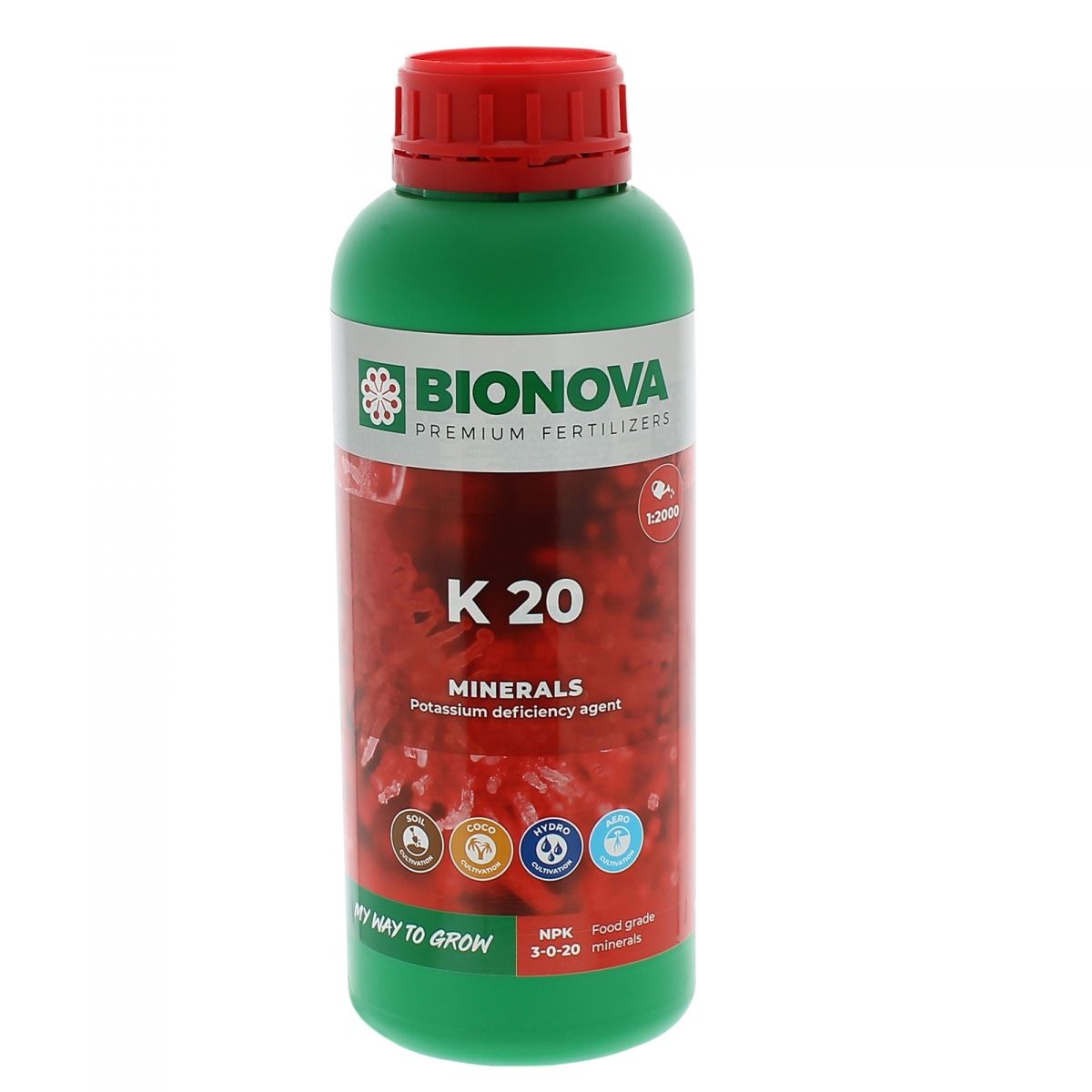 K 20 Bio Nova potassium liquide anti carence végétale