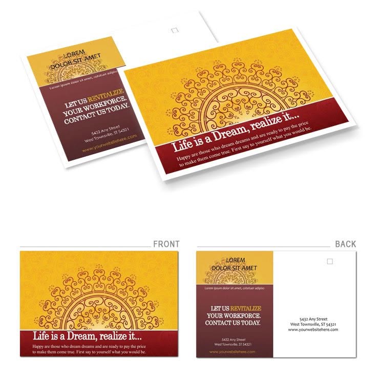 Indian Style Postcards Design Template Download Now