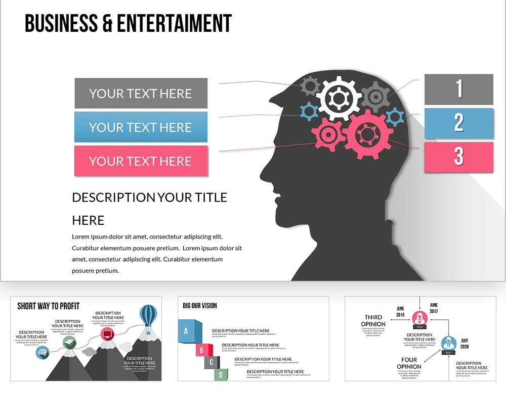 Entertainment Business Keynote charts Presentation