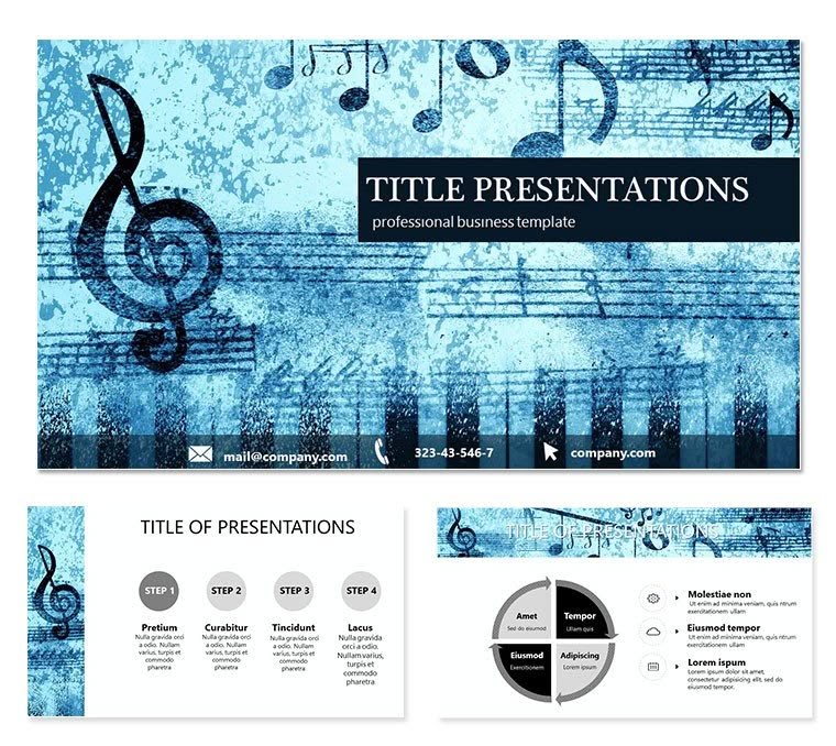 Note music player Keynote templates