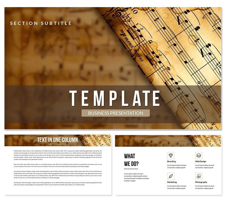 The note (music) Keynote Themes Templates