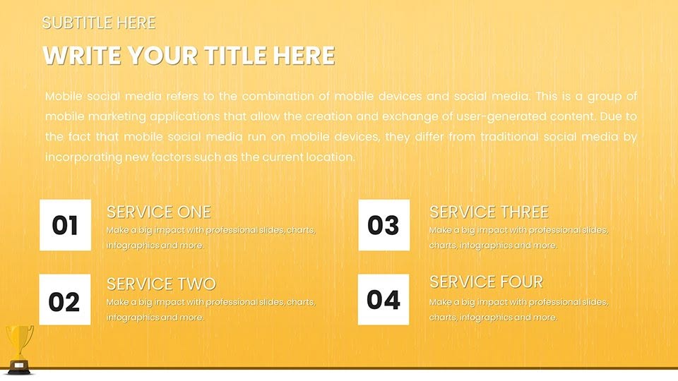 Winner Victory Cup PowerPoint Charts Presentation