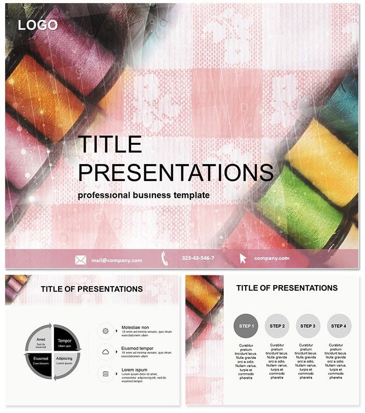 Sewing Thread PowerPoint templates