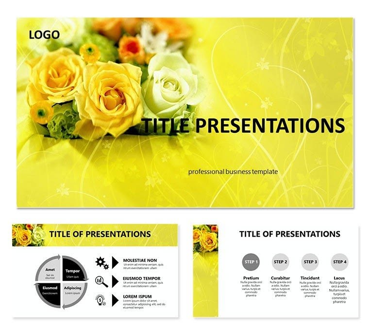 Bouquet of flowers PowerPoint templates
