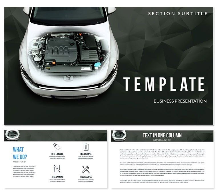 Auto Repair Diagnostics PowerPoint Template Download Presentation