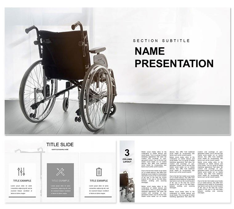 Medical Wheelchairs PowerPoint template