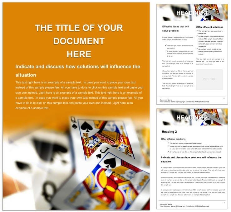 Play Card Games Word template